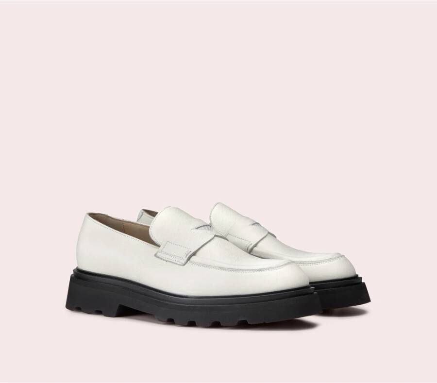 Doucal's Dames leren loafers | wit White Dames