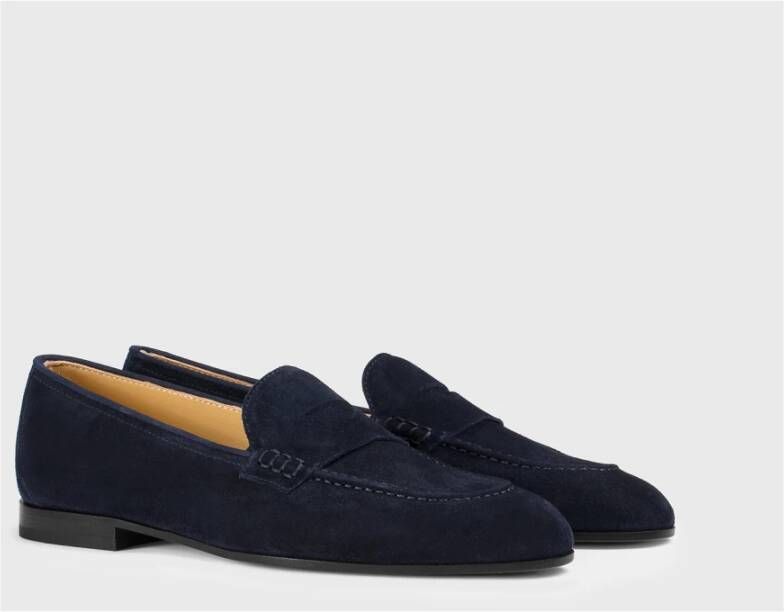 Doucal's Damesuède loafer | blauw Blue Dames