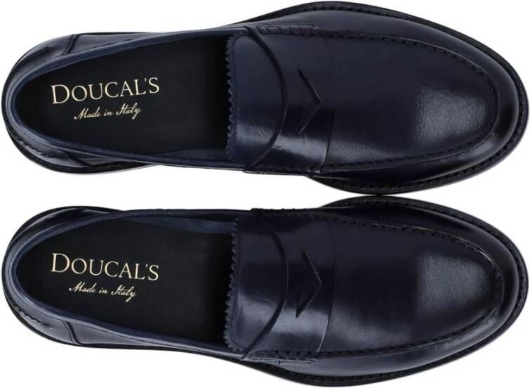 Doucal's Donkerblauwe Penny Loafer Blue Heren