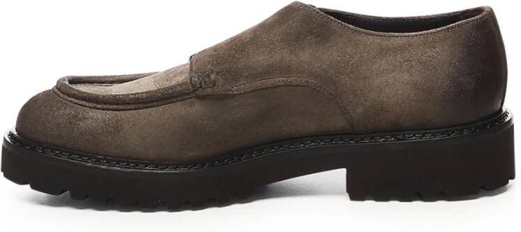 Doucal's Donkerbruine Kalfsleren Platte Schoenen