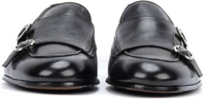 Doucal's Dubbele gesp zwarte loafers Black Heren