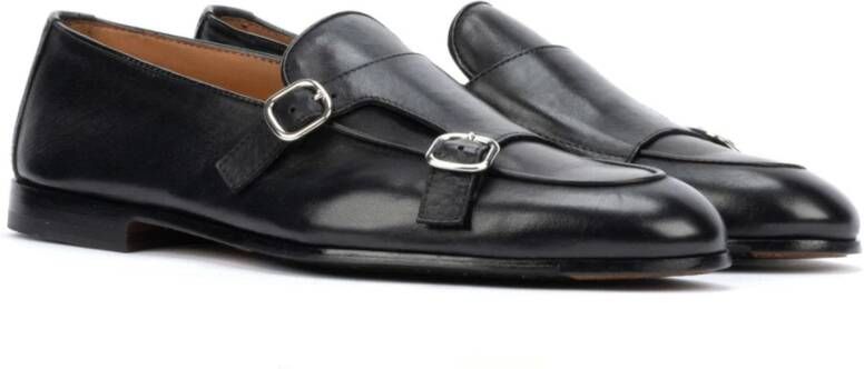 Doucal's Dubbele gesp zwarte loafers Black Heren