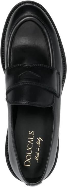 Doucal's Elegant Zwarte Loafers Black Dames