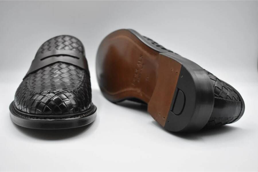 Doucal's Geweven Leren Mocassins