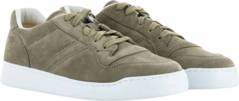 Doucal's Groene Suède Sneaker met Rubberen Zool