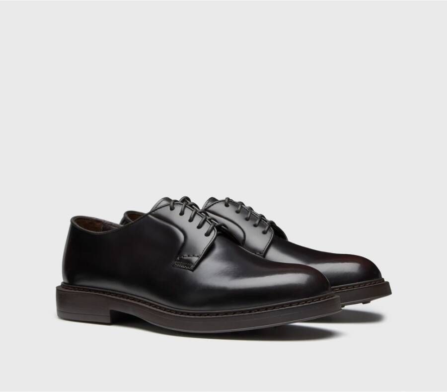 Doucal's Heren leren Derby veterschoen | bruin Brown Heren