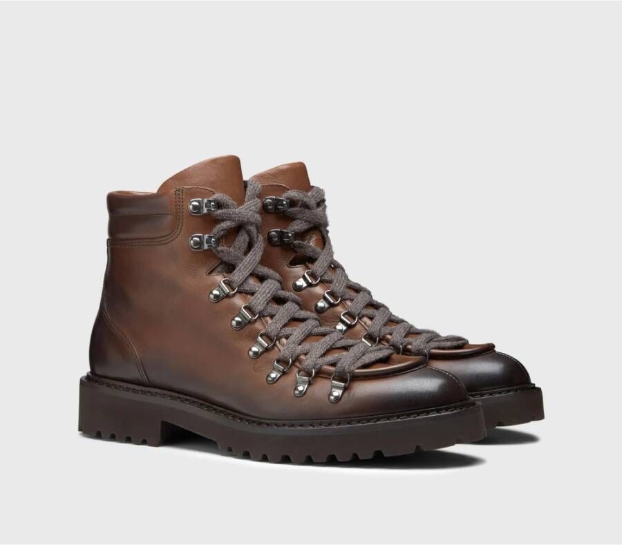 Doucal's Heren leren gevechtslaars | bruin Brown Heren