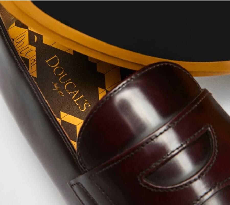 Doucal's Heren leren loafers | burgundy Red Heren