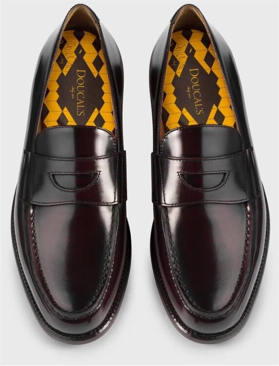 Doucal's Heren leren loafers | burgundy Red Heren