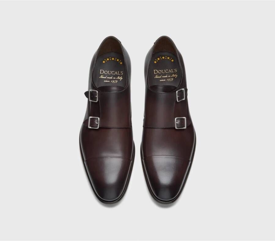 Doucal's Heren leren monniksband schoenen | bruin Brown Heren
