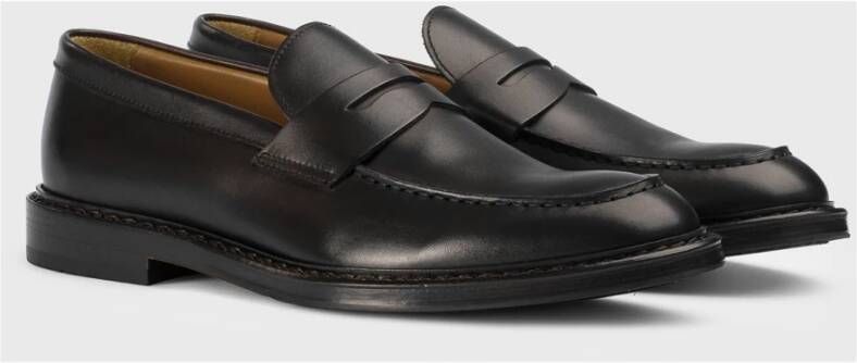 Doucal's Heren leren Penny loafer | donkerbruin Brown Heren