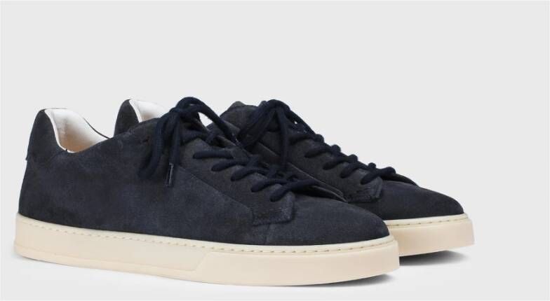 Doucal's Heren suède sneaker | blauw Blue Heren