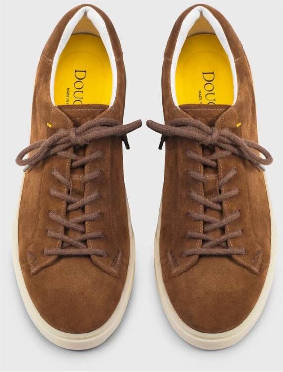 Doucal's Heren suède sneaker | bruin Brown Heren