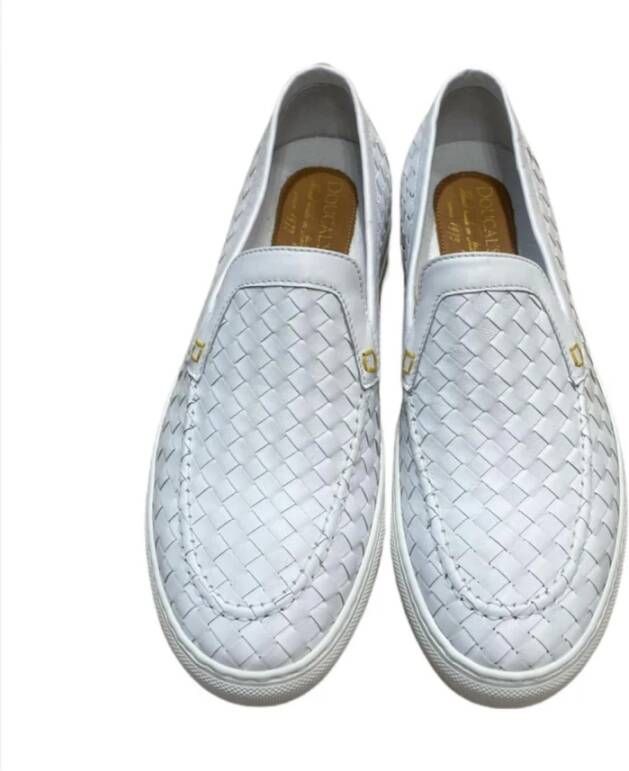 Doucal's Intreccio Vero Manila Loafers White Heren