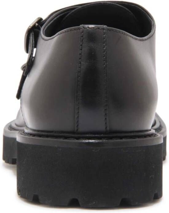 Doucal's Italiaanse schoenen met dubbele gesp zwart