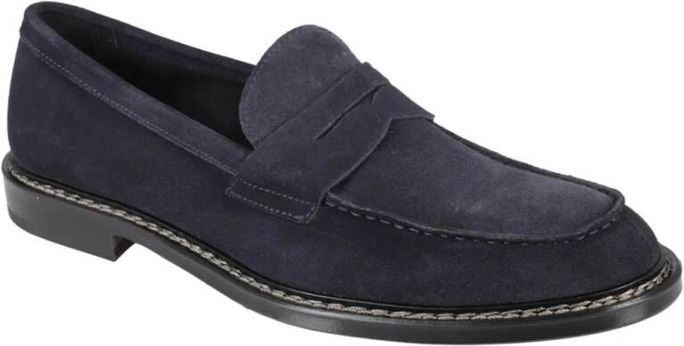 Doucal's Klassieke Penny Loafers Blue Heren