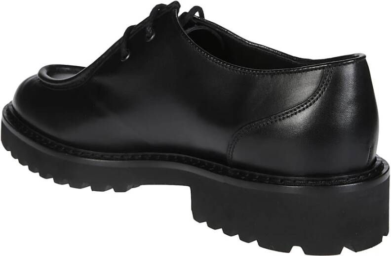 Doucal's Klassieke veterschoenen met stevige zool Black Heren