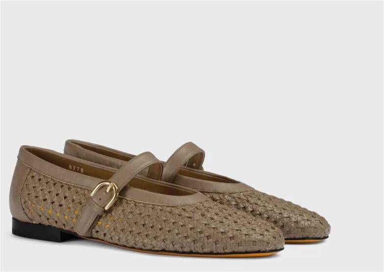 Doucal's Leren balletschoen voor dames | modder Brown Dames