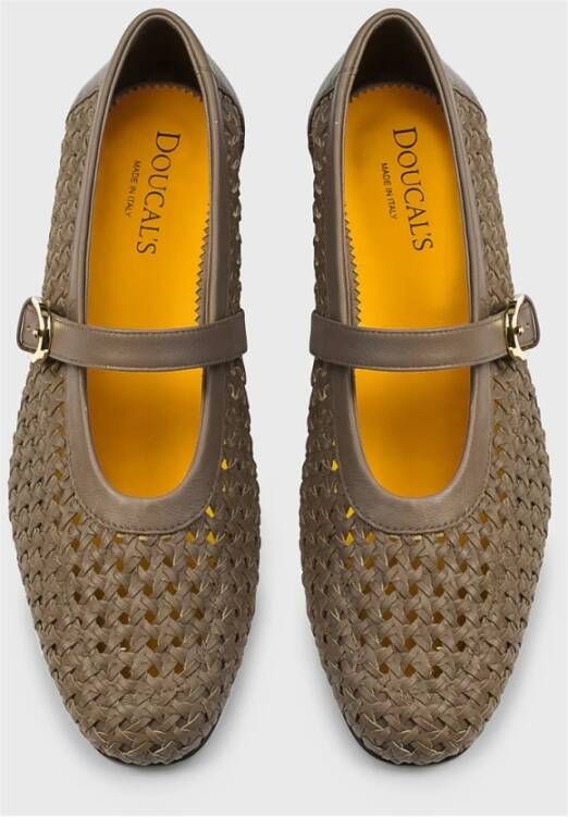 Doucal's Leren balletschoen voor dames | modder Brown Dames