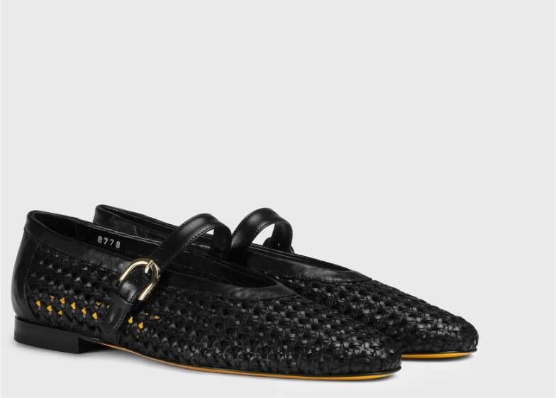 Doucal's Leren balletschoen voor dames | zwart Black Dames