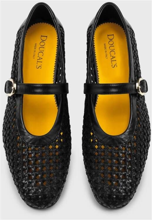 Doucal's Leren balletschoen voor dames | zwart Black Dames