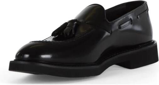 Doucal's Leren Loafers met Kwastjes Black Heren