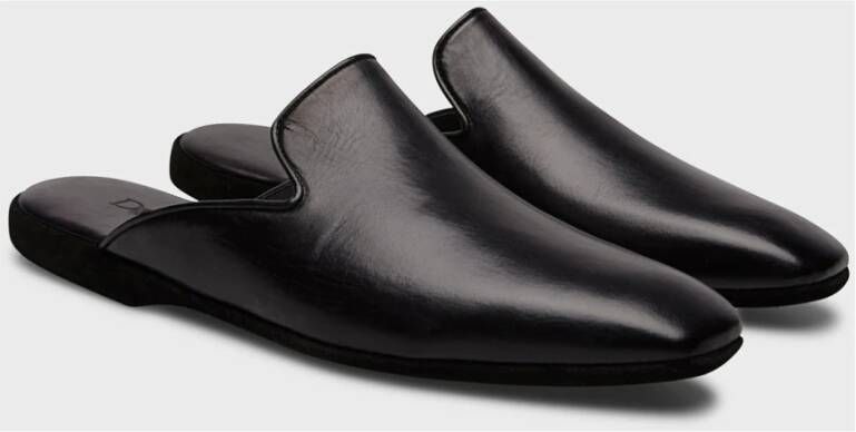 Doucal's Leren slof | zwart Black Heren