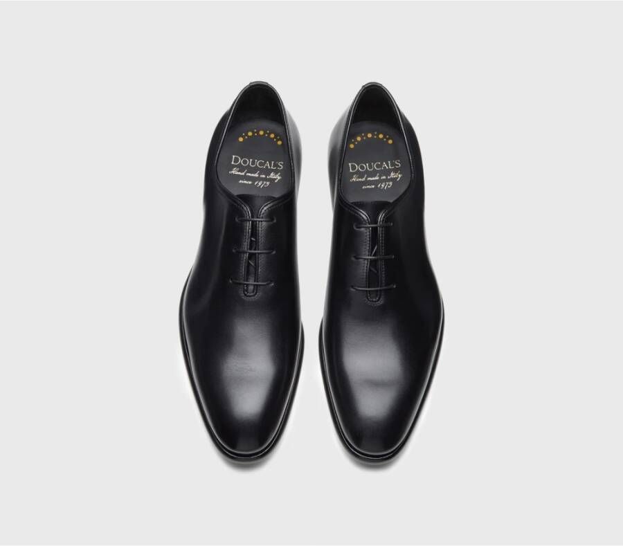Doucal's Leren veterschoenen voor heren | zwart Black Heren