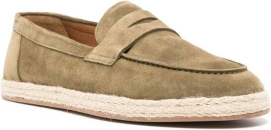 Doucal's Loafer Schoenen in Olijfgroen Beige Heren