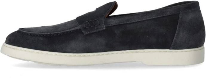 Doucal's Marineblauwe Suède Loafer Blue Heren
