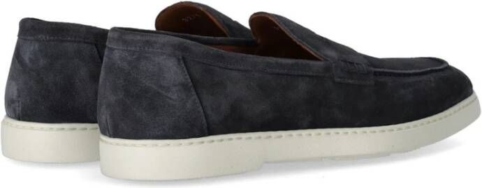 Doucal's Marineblauwe Suède Loafer Blue Heren