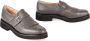 Doucal's Grijze Leren Loafers Ronde Neus Voorband Gray Dames - Thumbnail 3