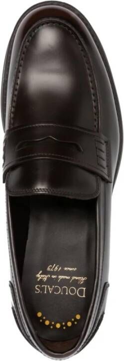 Doucal's Penny Loafers van leer met amandelvormige neus
