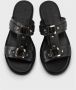 Doucal's Leren sandaal voor dames met studs | zwart Black Dames - Thumbnail 7