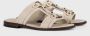 Doucal's Leren sandaal voor dames met studs | wit White Dames - Thumbnail 2