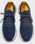 Doucal's Herensneaker van stof en leer | blauw Blue Heren - Thumbnail 3