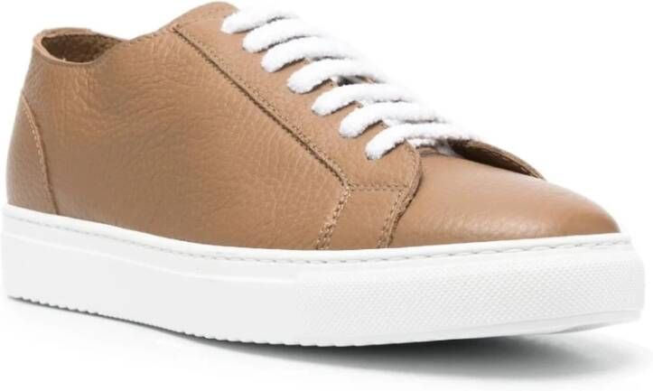 Doucal's Leren Sneakers Trendy Model Bruin Heren