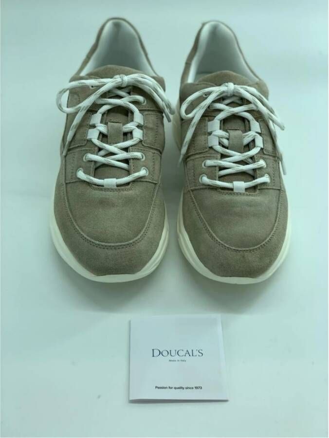 Doucal's Stijlvolle Sneaker Wassen voor Heren Groen Heren
