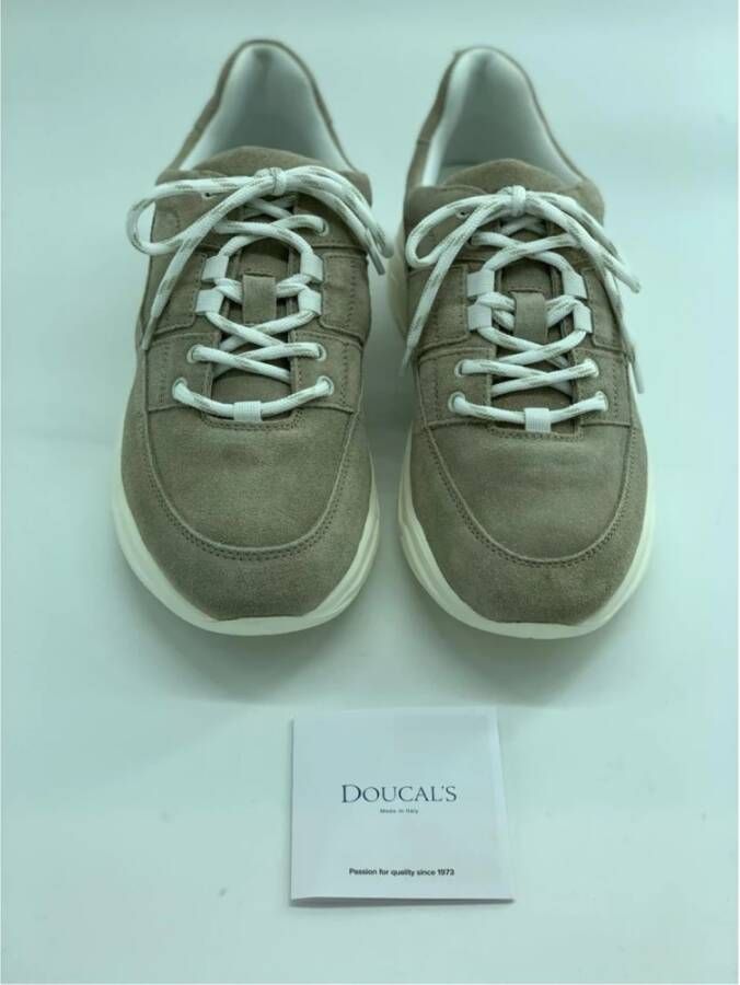 Doucal's Stijlvolle Sneaker Wassen voor Heren Groen Heren