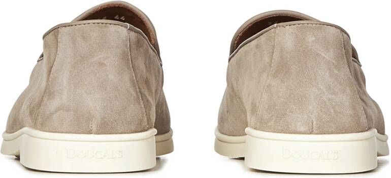 Doucal's Suède Kwast Loafer Sand Schoenen
