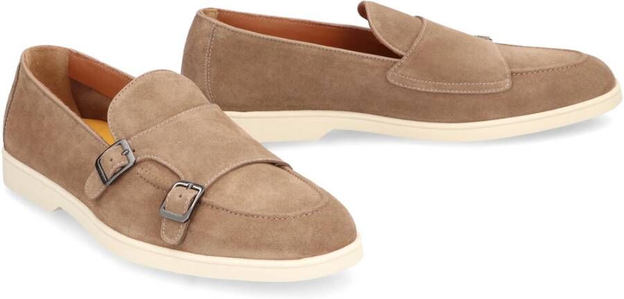 Doucal's Suede Monk-Strap Schoenen Beige Heren
