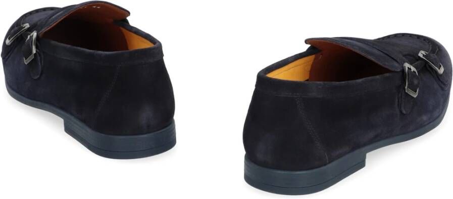 Doucal's Suede Monk-Strap Schoenen met Metalen Gesp