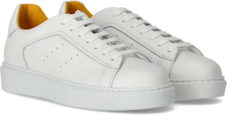 Doucal's Wit Geperforeerde Leren Sneaker White Heren
