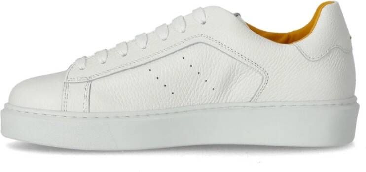 Doucal's Wit Geperforeerde Leren Sneaker White Heren