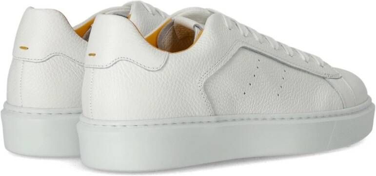 Doucal's Wit Geperforeerde Leren Sneaker White Heren