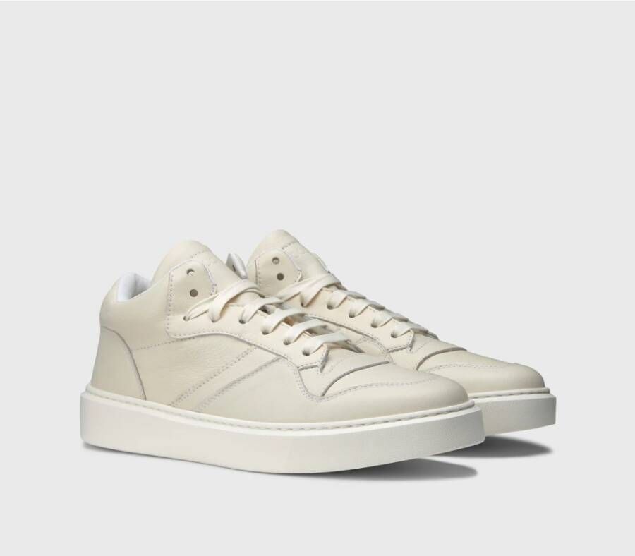 Doucal's Witte kalfsleren hoge sneakers Wit Heren