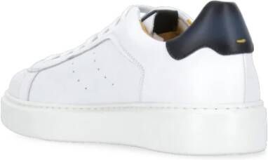 Doucal's Witte leren sneakers ronde neus White Heren