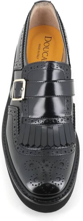 Doucal's Zwarte Brogue Leren Schoenen Black Dames