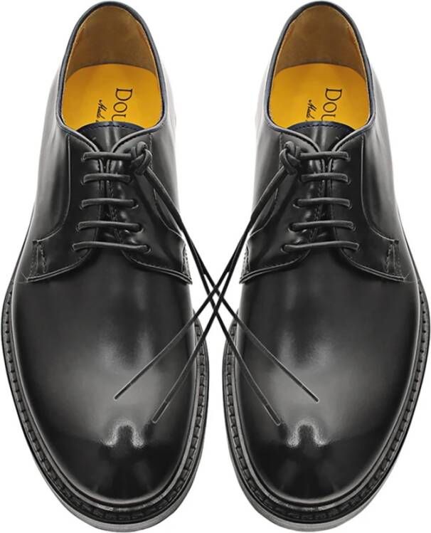 Doucal's Zwarte Geknoopte Derby Schoenen Aw24 Black Heren