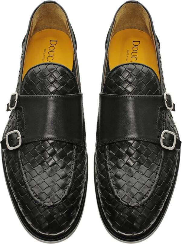 Doucal's Zwarte Geweven Loafers